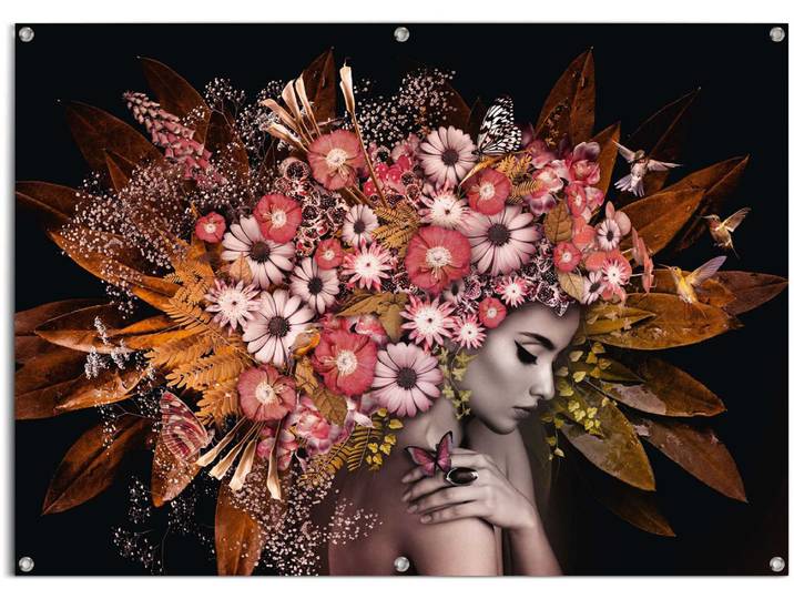 Poster REINDERS Blumenreichtum , braun (farbe bild(er): braun), B:140cm H:100cm T:0,1cm, Leinwand, Bilder, Poster, leichtes und wasserfestes Gartenposter für den Ausseneinsatz