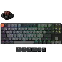 Keychron K1 QMK-B3 (Eng. Int., Kabelgebunden, Kabellos), Tastatur, Grau