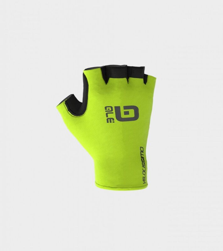 ALE' Guanti estivi ciclismo  VELOCISSIMO giallo fluo-nero 2024