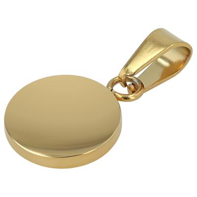 Kettenanhänger ADELIA´S "Anhänger – Anhänger aus Edelstahl", gold (schwarz), Schmuckanhänger, Damen, Edelstahl, Kettenanhänger, Ideal als Geschenk – dezent und elegant