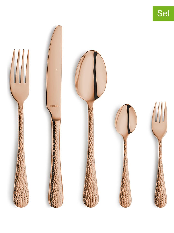 Kuppels 30tlg. Besteck-Set "Crystal" in Roségold - onesize