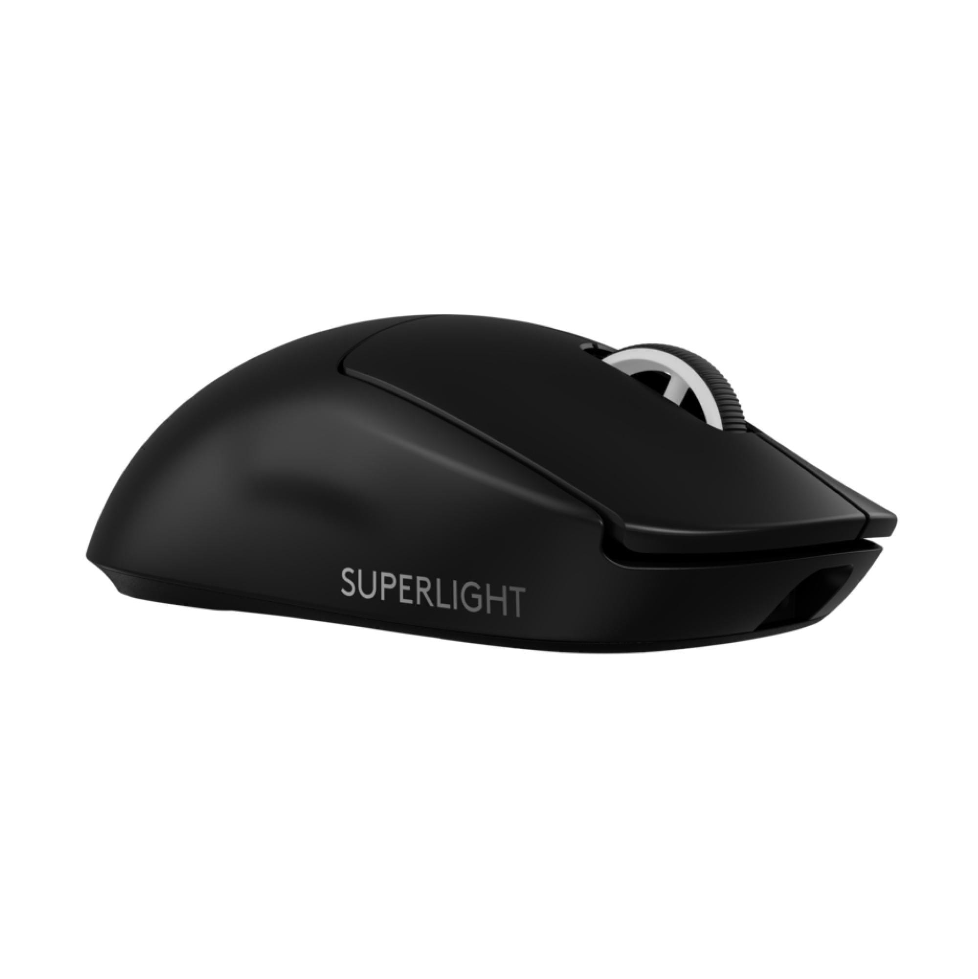 Logitech Gaming Logitech PRO X Superlight 2 Schwarz Gaming Maus, Kabellose LIGHTSPEED Technologie, Hero 2 Sensor, 44.000 DPI, 8000Hz 910-007554