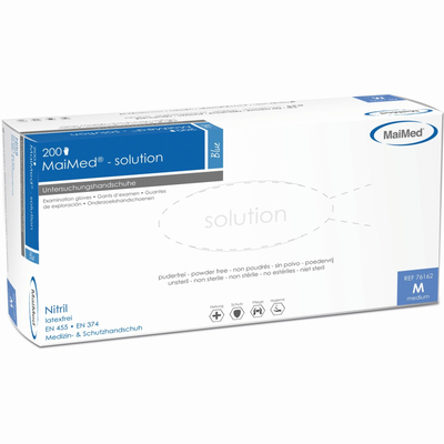 MaiMed GmbH MAIMED solution PF Handsch.Gr.M blue 200 St 07764887