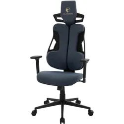 GAMINGSTUHL mit Stoffbezug in Blau Individuell Einstellbar