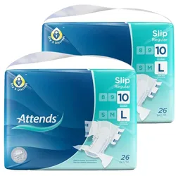 ATTENDS Slip Regular 10 large Box 2X26 St