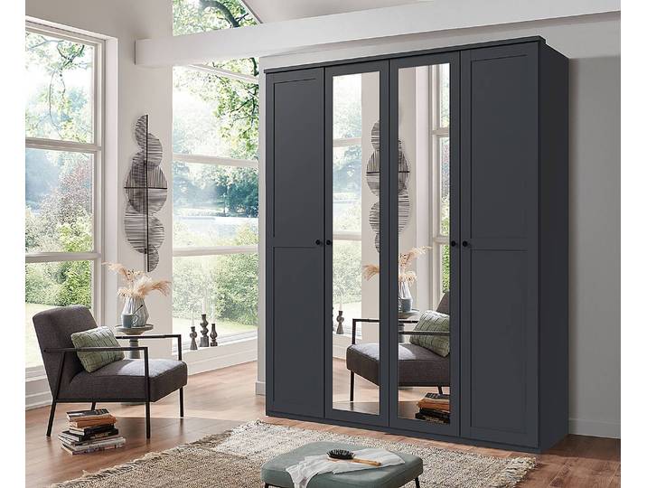 Drehtürenschrank 180cm Grau/Graphit