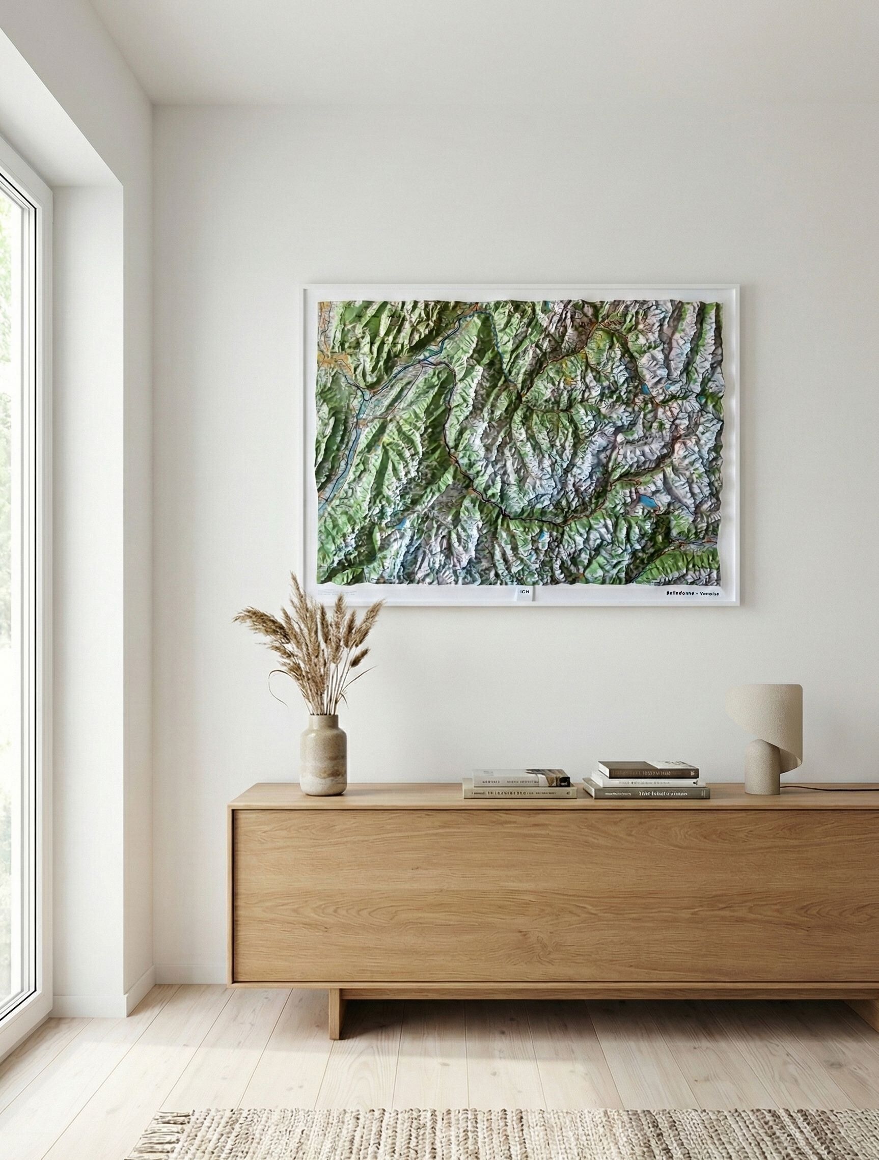 Carte murale en relief - Belledonne & Vanoise - 113 x 80 cm   IGN