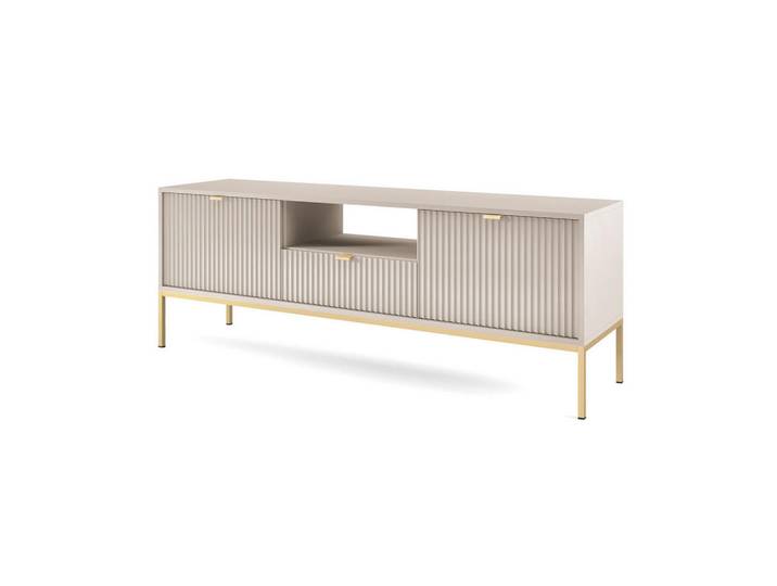 Feldmann-Wohnen Lowboard Nova Kaschmir / Gold 154 / 39 / 56cm, Kaschmir, Goldfarben, Rechteckig, 154x56x39 cm, Wohnzimmer, TV Möbel, Lowboards, Lowboards stehend