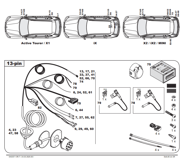 FAISCEAU SPECIFIQUE 13 BROCHES POUR MINI U25 COUNTRYMAN (11/23-)