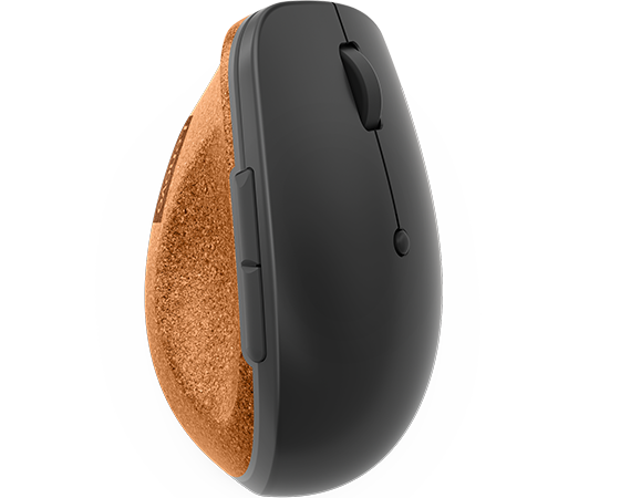 Lenovo Go Vertical vertikale Maus Grau kabellos (Funk) für Rechtshänder