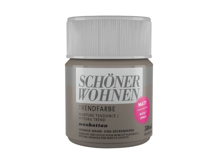 Schöner Wohnen Farbige Dispersion Trendfarbe Manhattan 0.05 l Matt