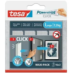 tesa Powerstrips »CLICK large« 7,2 kg 16 x 2 Stück
