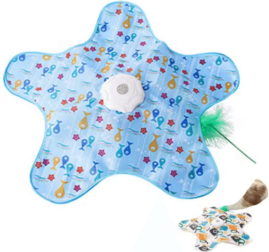 Inspire Picks Interactive Automatic Cat Turntable Toy Feather Chase & Animal Sound Enrichment Game a