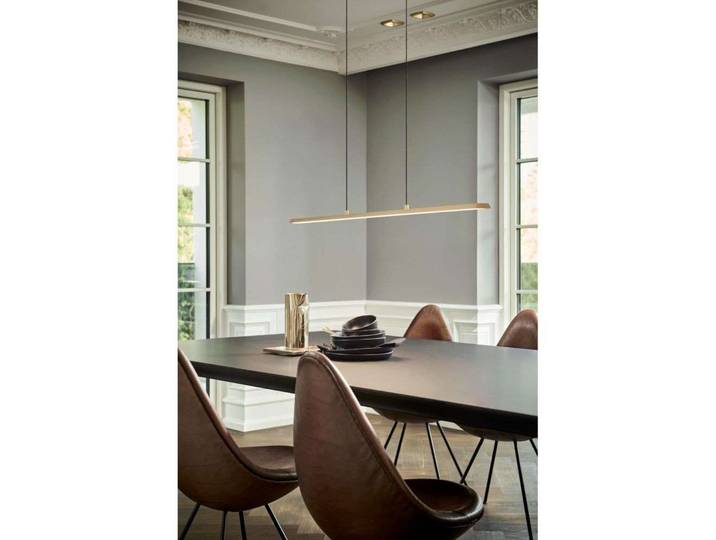 Slim S1500 Pendelleuchte, messing, 2700/3000K - LIGHT-POINT - Esszimmer - Aluminium - Balken