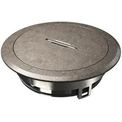 OBO 7408859 Tubusdeckel mit Griffbügel 140 mm Zinkdruckguss vernickelt-oxidiert GES R2T Ni-O