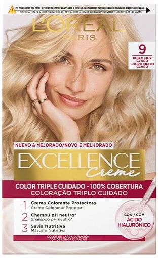 Tinte Excellence Creme 9 Rubio Claro Claro