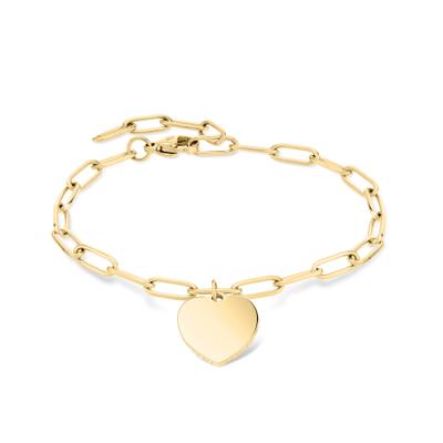 Armband LIEBESKIND BERLIN "Schmuck Edelstahl Armkette My Heart Herz", gold (gelbgoldfarben), Armbänder, Damen, 20cm, Edelstahl, Armband