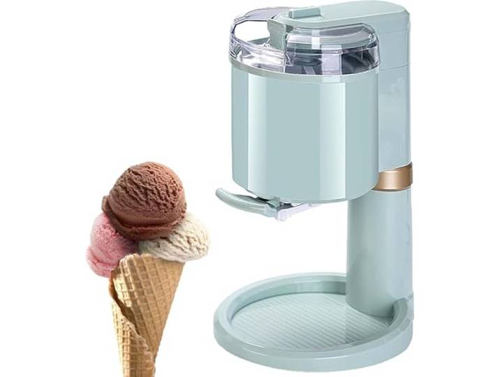 GYLFZDQ Haushalts-Eismaschine, 1-Liter-Softeismaschine für Zuhause, Bar, Café - Mini-Frucht-Softeismaschine Green,27 * 42.5cm