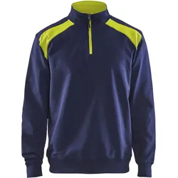 Zip-Sweatshirt "3353" 100% Baumwolle - 3XL - marine/gelb