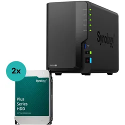 Synology DiskStation DS225+ 2 Einschübe NAS-Server Leergehäuse (DS225+) + 2x Synology Plus 3.5" SATA 6Gb/s Festplatte 16 TB
