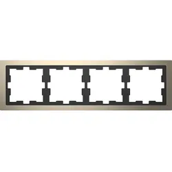 D-Life Metallrahmen, 4fach, Nickelmetallic merten
