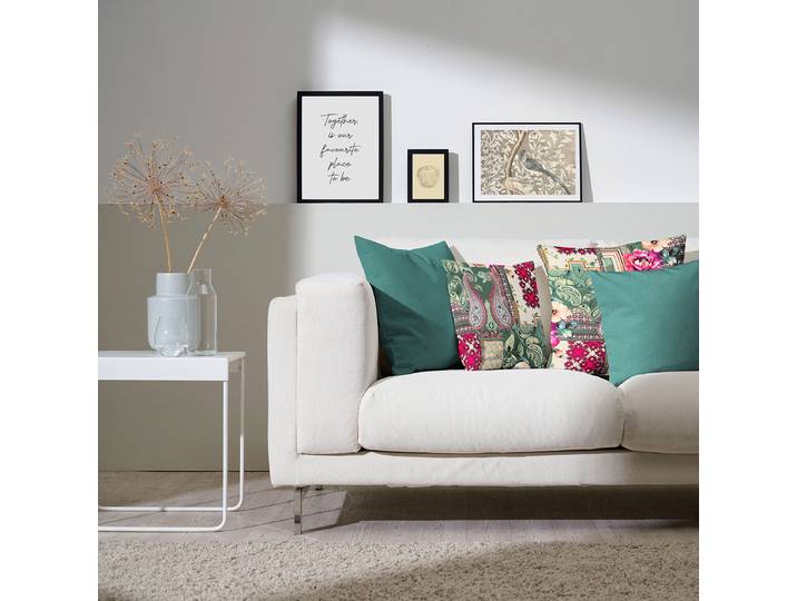 home24 Sierkussen 3403 groen/groen 48 x 48cm mixweefsel