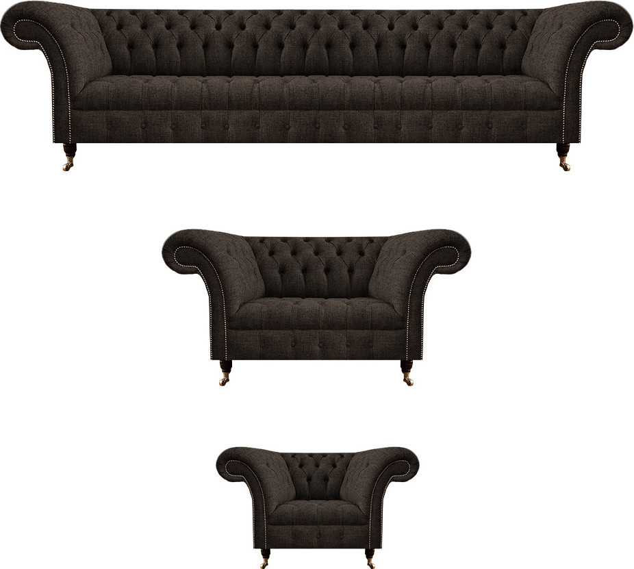 Komplett Luxe 3-delige Woonkamer Set met Moderne Design Sofa's
