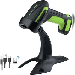 Pro 8100 3-in-1 Kabellos QR 2D 1D Bluetooth Kabellos & Kabelgebunden  Barcode Scanner Grün  1 Stück