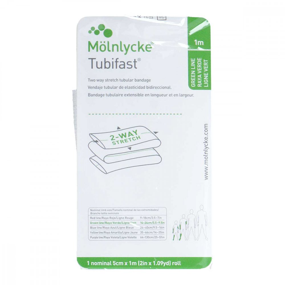 Mölnlycke Health Care GmbH Tubifast 2-way-stretch 5cmx1m grün Schlauchv. 09932828