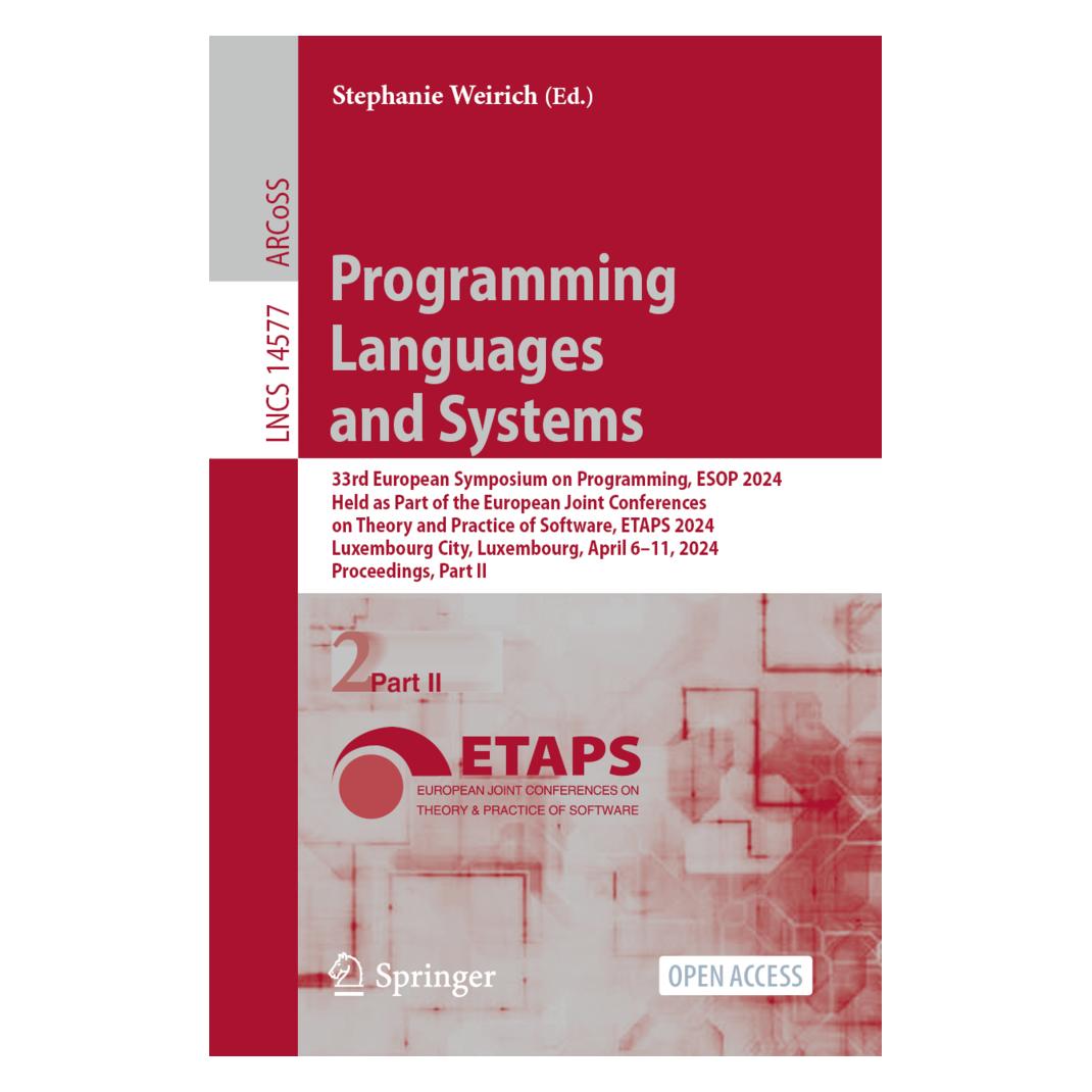 Springer Programming Languages and Systems (Englisch, Softcover, Stephanie Weirich) (57018076)