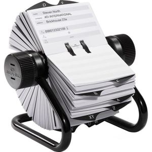 Durable 2482 Telindex Rollkartei Adresskarten, schwarz