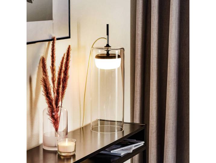 Prandina LED Tischlampe Diver, klar / transparent, für Wohn- / Esszimmer, Glas, Modern, LED Tischlampe