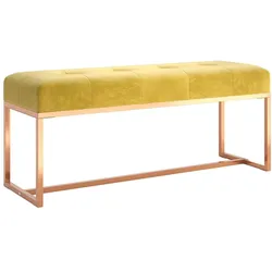 vidaXL Sitzbank Senfgelb 110x36x45 cm Samt