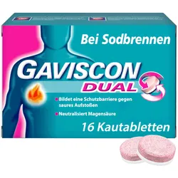 GAVISCON DUAL Bei Sodbrennen 16 St Kautabletten