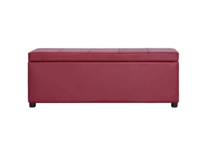 SALE 2026 Banc de Couloir classique Rouge - Banc avec compartiment de rangement 116cm Bordeaux Similicuir 10.85 Kg 137776