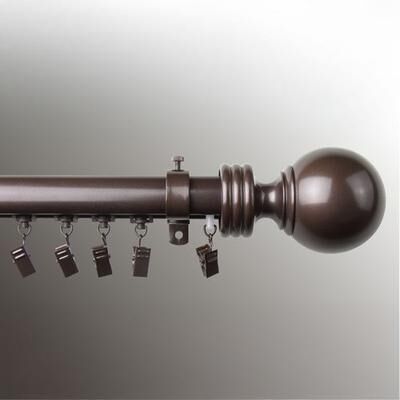 Rod Desyne "Orryn Traverse Curtain Rod Set, 28"" to 48"", Cocoa"