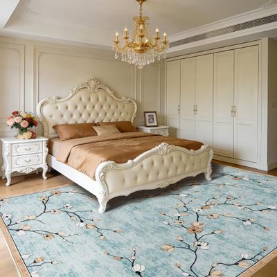 Garvee Vintage Floral Low Pile & Non-Slip Carpet for Living Room, Bedroom, Dining Room