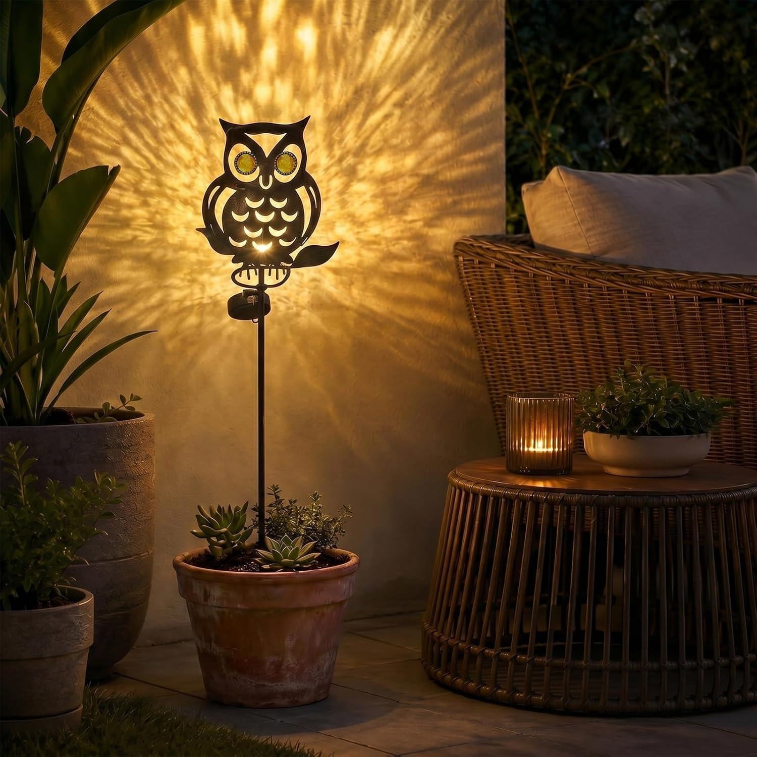 oCreon Solar Sfeerlamp met LED warmwit en glazen bol voor tuin, terras of balkon