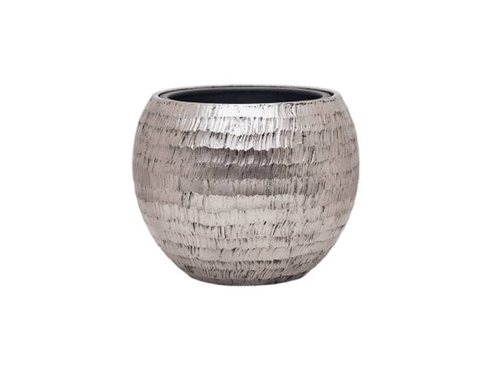 Grosser Blumentopf „Opus Globe Hammered“, verschiedene Grössen Silber Baq Design
