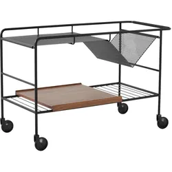 &Tradition Alima NDS1 Servierwagen, schwarz / walnuss lackiert