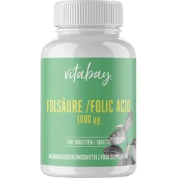 Folsäure 1000 Mcg Calcium-L-Methylfolat Vegan 240 ST