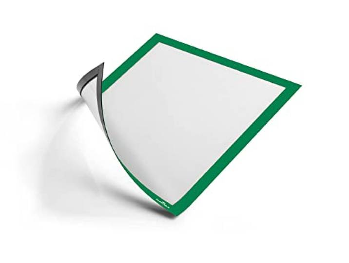 Durable Duraframe Magnetic Cadre d'Affichage A4\, 5 Pièces\, vert\, 486905 Cadre d'affichage magnétique pour surfaces métalliques et tableaux blancs