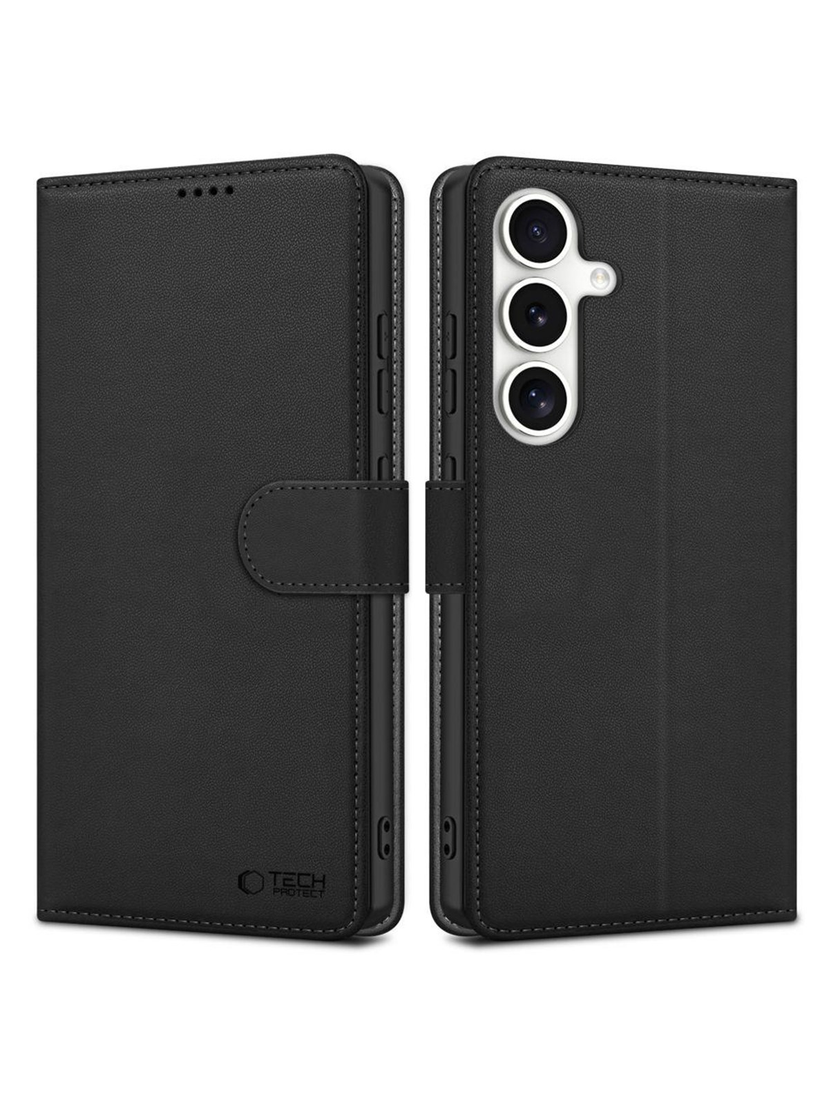 Tech-Protect Wallet Case for Samsung Galaxy S25 - Black