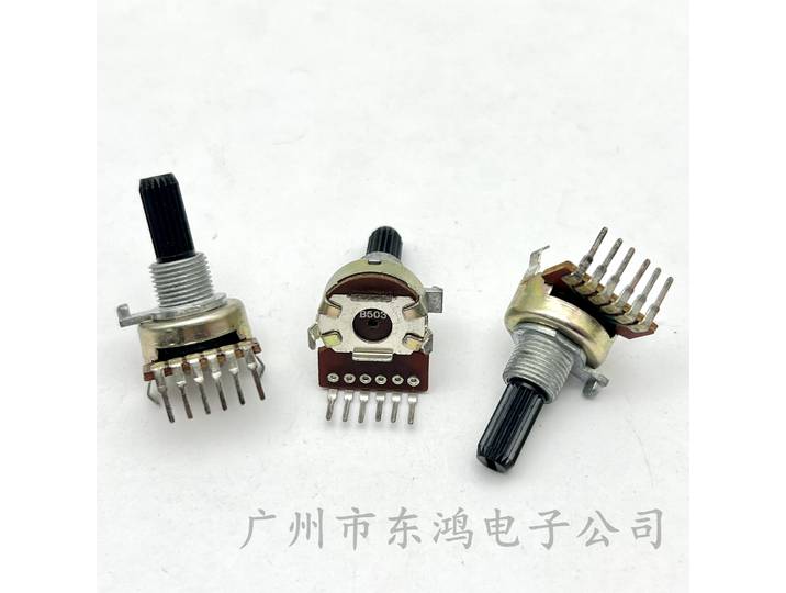 Potentiomètre duplex B50K B503, 100 pièces, type 161, arbre rond 20mm