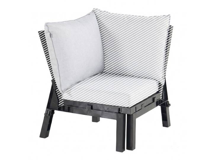 Hartman Ibiza Eckmodul (Corner Set 2) Kunststoff/Olefin Dunkelgrau Hellgrau
