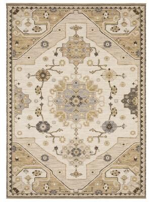 Style Haven Adelaide Old World Medallions Tan/ Grey Wool Blend Area Rug-