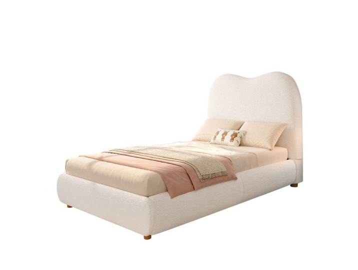 Lit rembourré ZUONCEGLNG avec rangement hydraulique beige 90 x 200 cm