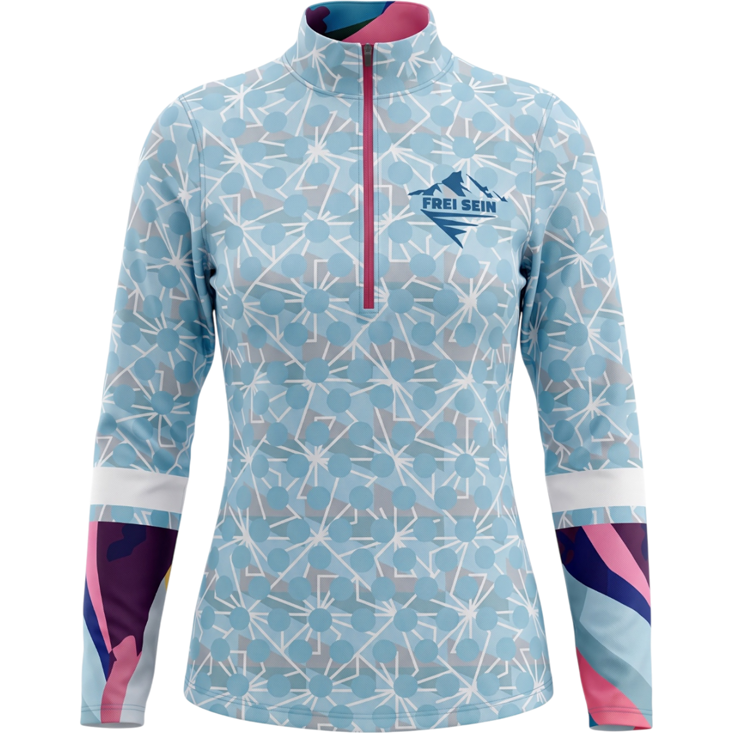 FreiSein MountainLake Damen Longsleeves blau Größe XL Lifestyle Elastisch