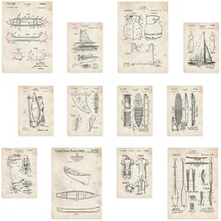POSTER Set Mit 12 Boots- Und Surfen-Patentdrucke A3 Rahmenlos