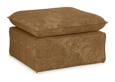 HKliving Hocker Nomad Rib Velvet in Aged Gold